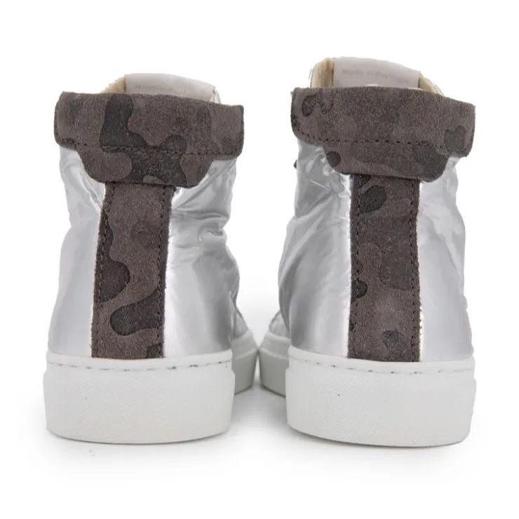 URBAN Baskets montantes ée et camouflage Femme ARGENT Discount
