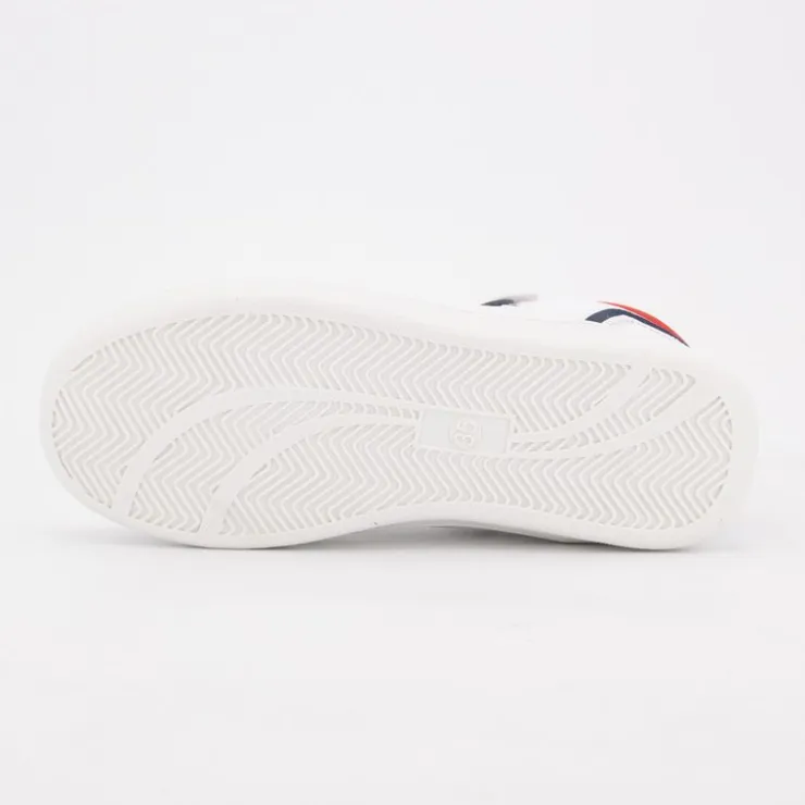 AMERICAN COLLEGE Baskets montantes avec lacets new york cheval brodé coloré Enfant BLANC New