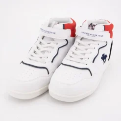 AMERICAN COLLEGE Baskets montantes avec lacets new york cheval brodé coloré Enfant BLANC New