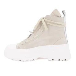 ICECOOL SAINT TROPEZ Baskets montantes cuir semelle épaisse blanc Femme BEIGE Outlet