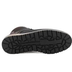 TOM TAILOR Baskets montantes effet vieux cuir doublées de fourrure Homme NOIR Clearance