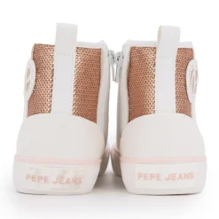 PEPE JEANS Baskets montantes ottis young g à sequins gold rose Enfant BLANC Online