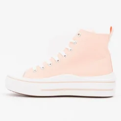 BURTON OF LONDON Baskets montantes toile unie melvina Femme ROSE CLAIR Best