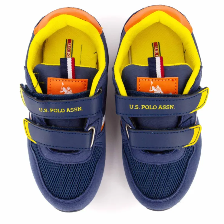 US POLO Baskets nobil Enfant BLEU FONCE New