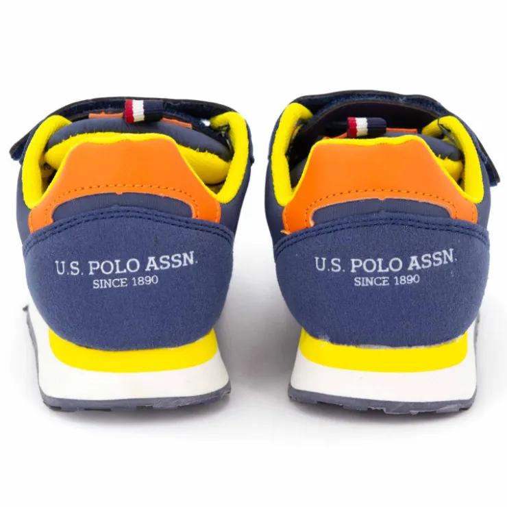 US POLO Baskets nobil Enfant BLEU FONCE New
