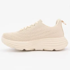 KELARA Baskets noires à lacets semelle plateforme épaisse Femme BEIGE Discount