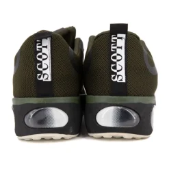 SCOTT Baskets noires à motifs blancs Homme KAKI Sale