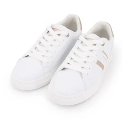 TOM TAILOR Baskets rose gold avec lacets s Femme BLANC New