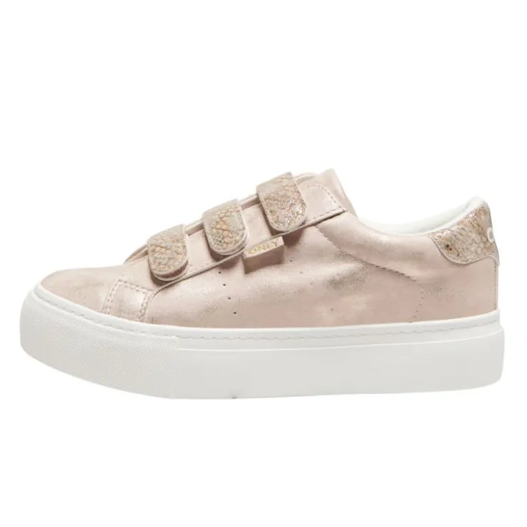 ONLY Baskets scratch python donna brillant pearl Femme ROSE CLAIR Outlet