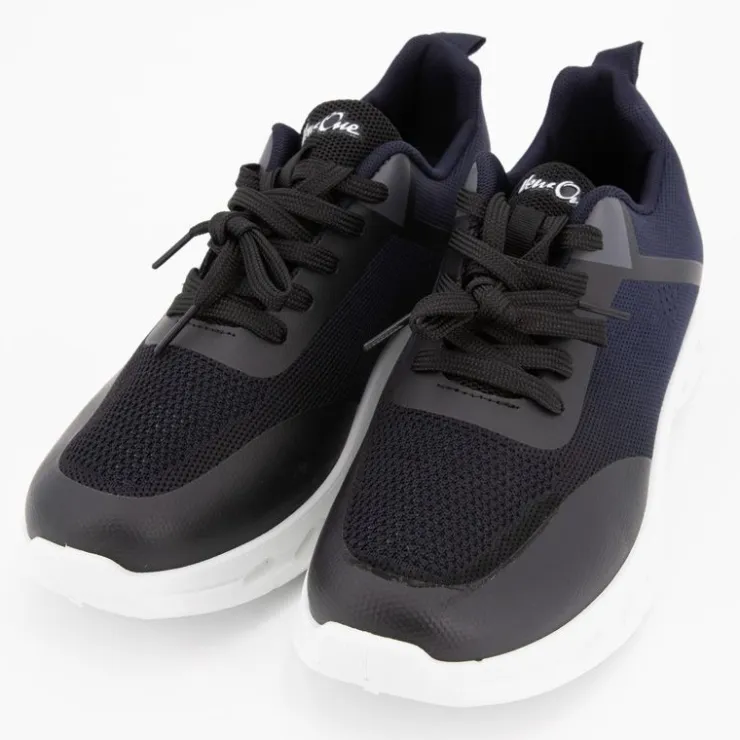 NEW ONE Baskets semelle épaisse perforée k51811 Homme BLEU FONCE Sale