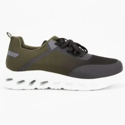 NEW ONE Baskets semelle épaisse perforée k51811 Homme KAKI