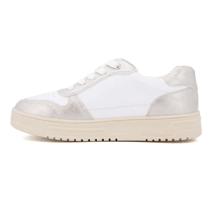 TOM TAILOR Baskets silver à lacets semelle crème Femme ARGENT Online