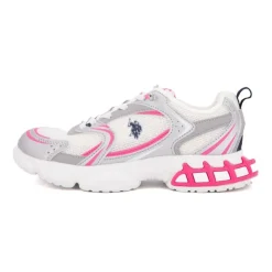 US POLO Baskets streetwear tissu avec touches de couleur Enfant ROSE Best