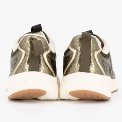 LE TEMPS DES CERISES Baskets toile à lacets semelle blanche Femme KAKI New