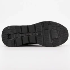 AMERICAN COLLEGE Baskets toile couleur unie avec lacets Femme NOIR Sale