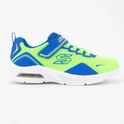 SKECHERS Baskets toile fluo avec scratch Enfant VERT Outlet