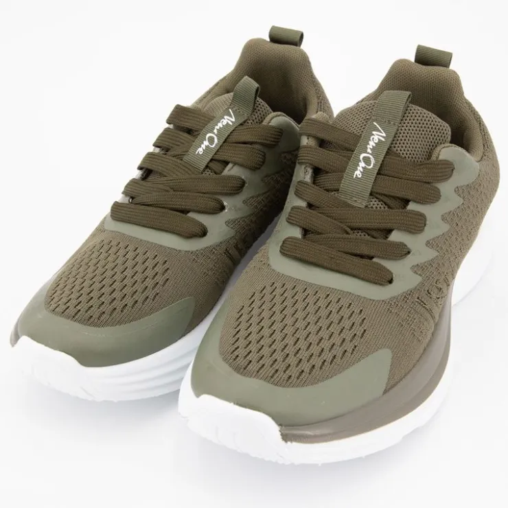 NEW ONE Baskets ton sur ton maille semelle épaisse k51807 Homme KAKI Online