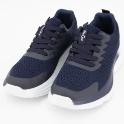 NEW ONE Baskets ton sur ton maille semelle épaisse k51807 Homme BLEU FONCE New