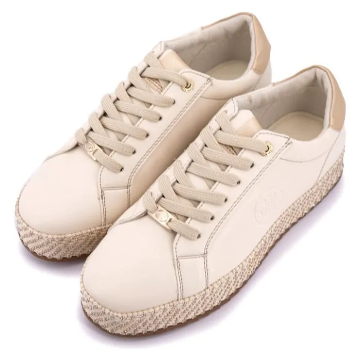 TOM TAILOR Baskets unies semelle corde Femme BLANC ECRU Best