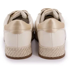 TOM TAILOR Baskets unies semelle corde Femme BLANC ECRU Best