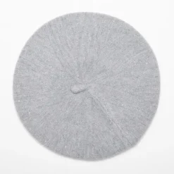 MANOUKIAN Beret maille à paillettes Femme GRIS CLAIR