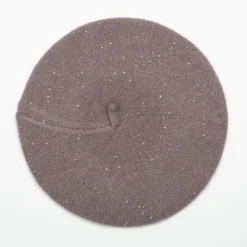 MANOUKIAN Beret maille à paillettes Femme GRIS Discount