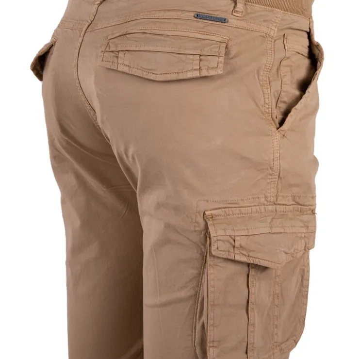 PANAME BROTHERS Bermuda basile cargo délavé Homme BEIGE New