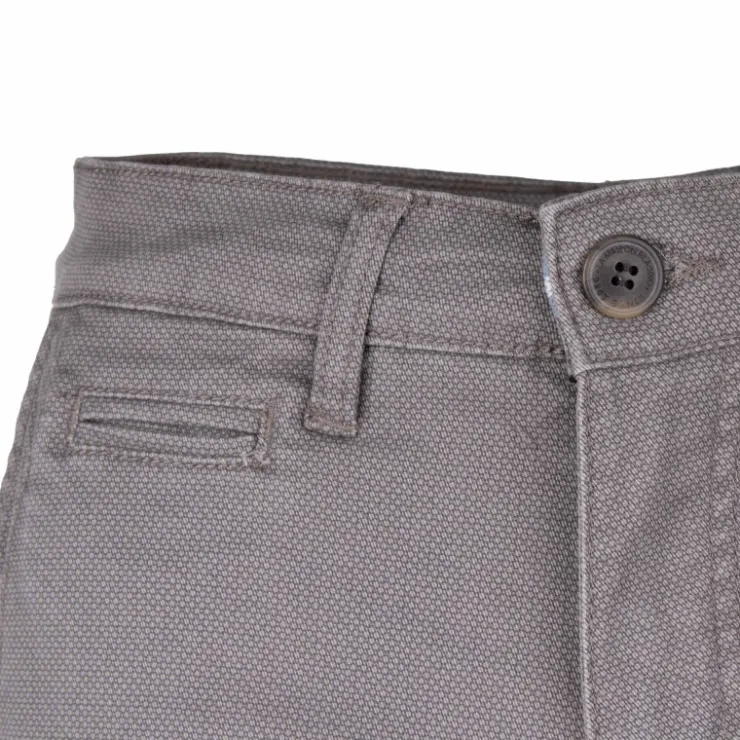 BLAGGIO Bermuda chino coton stretch armuré Varen Homme GRIS Discount