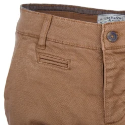 BLAGGIO Bermuda chino coton stretch armuré Varen Homme MARRON Best