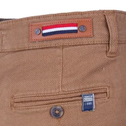 BLAGGIO Bermuda chino coton stretch armuré Varen Homme MARRON Best