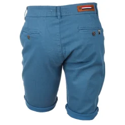 BLAGGIO Bermuda chino coton stretch armuré Varen Homme BLEU New