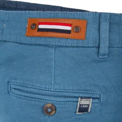 BLAGGIO Bermuda chino coton stretch armuré Varen Homme BLEU New