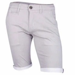 BLAGGIO Bermuda chino coton stretch armuré Varen Homme BLEU CLAIR