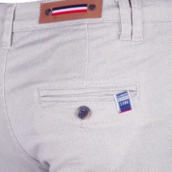 BLAGGIO Bermuda chino coton stretch armuré Varen Homme BLEU CLAIR