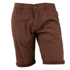 BLAGGIO Bermuda chino coton stretch armuré Varen Homme MARRON FONCE New