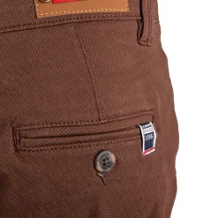 BLAGGIO Bermuda chino coton stretch armuré Varen Homme MARRON FONCE New