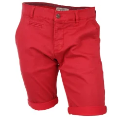 BLAGGIO Bermuda chino coton stretch armuré Varen Homme ROUGE Best