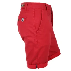 BLAGGIO Bermuda chino coton stretch armuré Varen Homme ROUGE Best