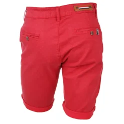 BLAGGIO Bermuda chino coton stretch armuré Varen Homme ROUGE Best