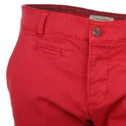 BLAGGIO Bermuda chino coton stretch armuré Varen Homme ROUGE Best