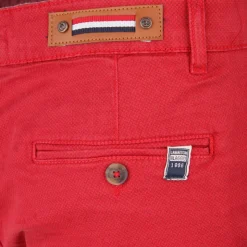 BLAGGIO Bermuda chino coton stretch armuré Varen Homme ROUGE Best