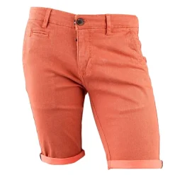 BLAGGIO Bermuda chino coton stretch armuré Varen Homme ORANGE CLAIR Sale