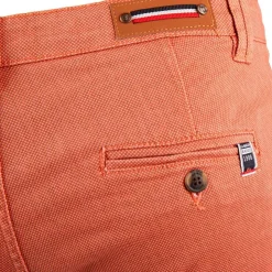 BLAGGIO Bermuda chino coton stretch armuré Varen Homme ORANGE CLAIR Sale