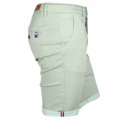 BLAGGIO Bermuda chino coton stretch armuré Varen Homme VERT CLAIR Online