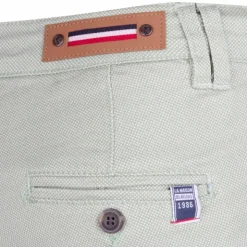 BLAGGIO Bermuda chino coton stretch armuré Varen Homme VERT CLAIR Online