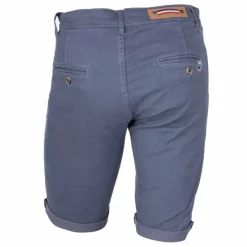 BLAGGIO Bermuda chino coton stretch armuré Varen Homme BLEU FONCE Online