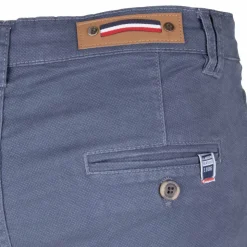 BLAGGIO Bermuda chino coton stretch armuré Varen Homme BLEU FONCE Online