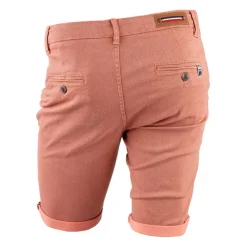 BLAGGIO Bermuda chino coton stretch armuré Varen Homme SAUMON Clearance