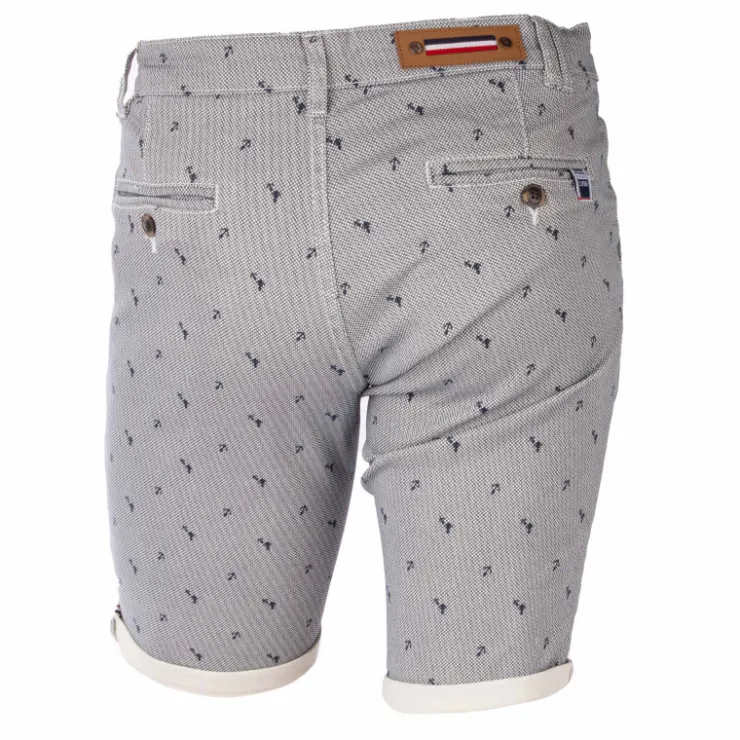 BLAGGIO Bermuda chino imprime valon Homme BLANC Outlet