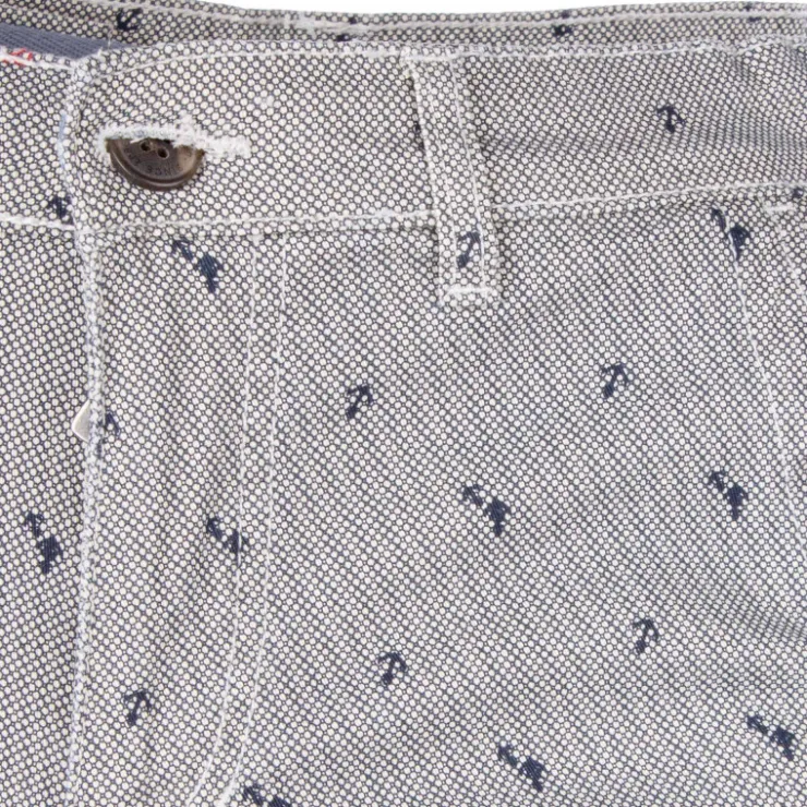 BLAGGIO Bermuda chino imprime valon Homme BLANC Outlet